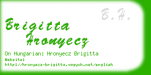 brigitta hronyecz business card